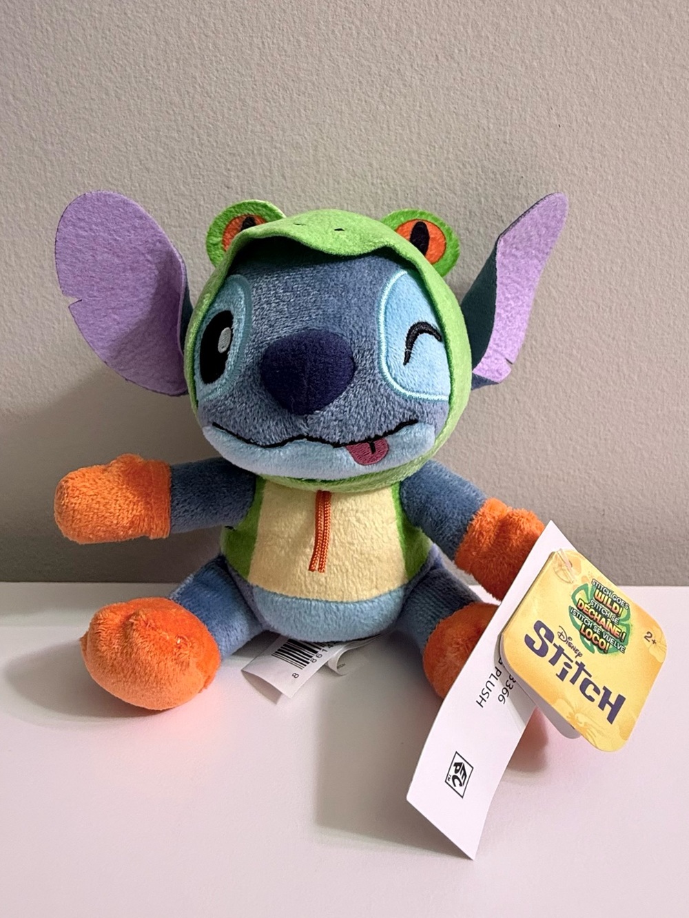 NEW Disney Stitch in Green Hood Costume Mini 7 inch Plush Stuffed Animal